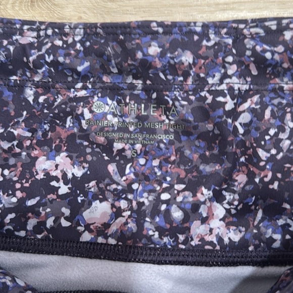 Athleta Rainier Printed mesh tight sandstone athletic leggings - Picture 6 of 9